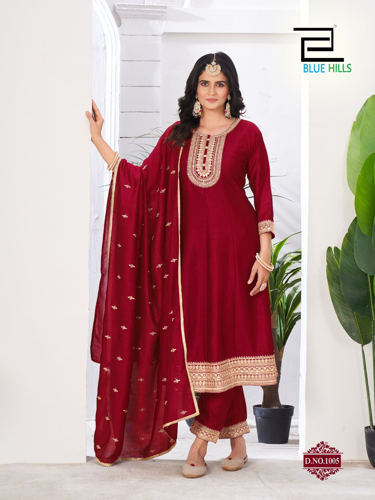 Taj Mahal By Blue Hills Vichitra Kurti With Bottom Dupatta Wholesalers In Delhi